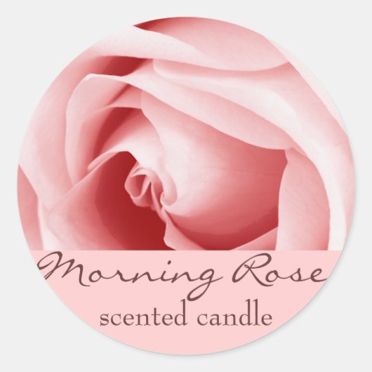 Rosa Rosenblätter - Duftkerze oder Seifenschild Runder Aufkleber (Vorderseite)