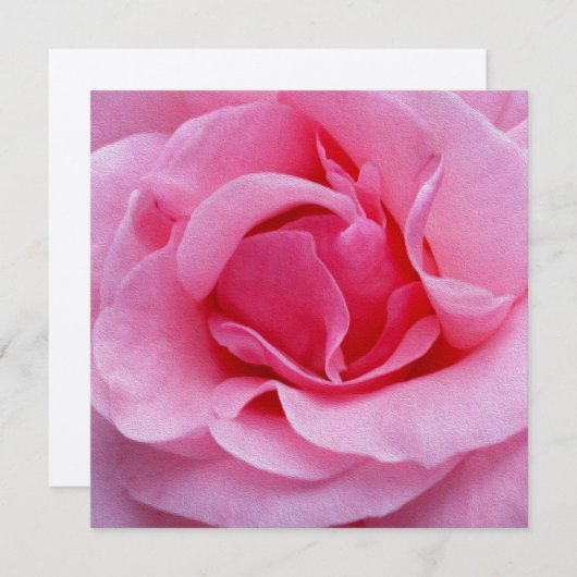 Rosa Rosenblätter Einladung (Vorne/Hinten)