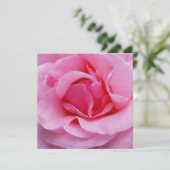 Rosa Rosenblätter Einladung (Stehend Vorderseite)