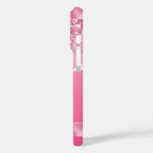 Rosa Rosenblätter Imitate Glitzer Case-Mate iPhone Hülle (Rückseite / Links)