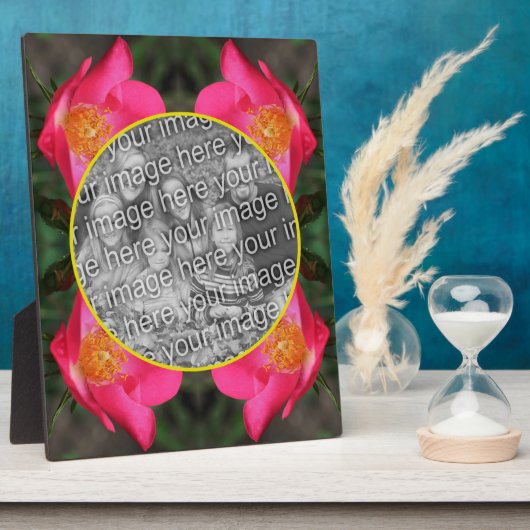 Rosa Rosenblätter kreieren Ihr eigenes Foto Fotoplatte (Seite)