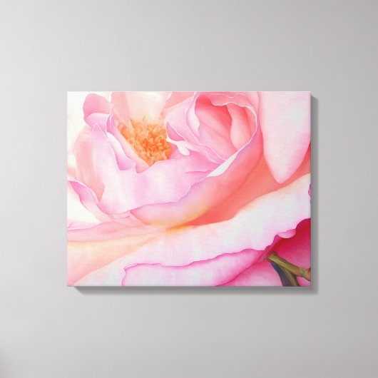 Rosa Rosenblätter Leinwanddruck (Vorderseite)