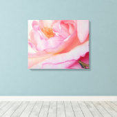Rosa Rosenblätter Leinwanddruck (Insitu (Holzboden))