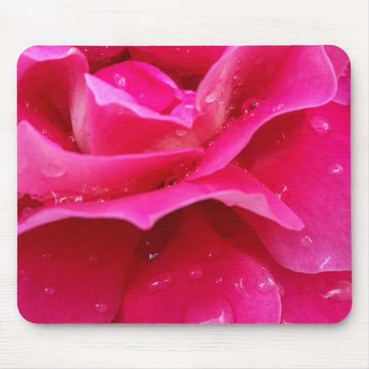 Rosa Rosenblätter Mousepad (Vorne)