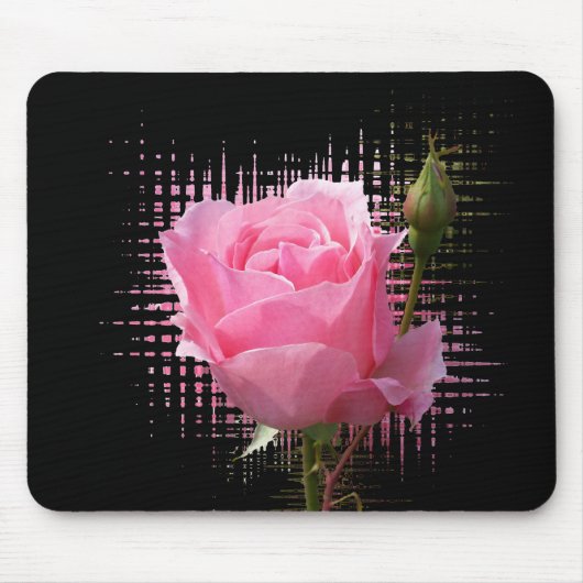 Rosa Rosenblätter Mousepad (Vorne)