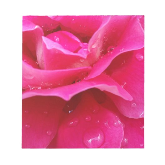 Rosa Rosenblätter Notizblock (Vorderseite)