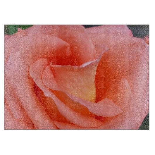 Rosa Rosenblätter Schneidebrett (Vorderseite)
