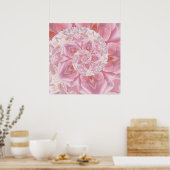 Rosa Rosenblätter Spiral of Liebe Digital Artwork Poster (Küche)