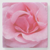 Rosa Rosenblätter Steinuntersetzer (Vorderseite)