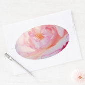 Rosa Rosenblätter Wasserfarbe Ovaler Aufkleber (Umschlag)