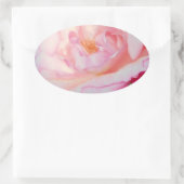 Rosa Rosenblätter Wasserfarbe Ovaler Aufkleber (Tasche)