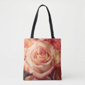 Rosa Rosenblättern Totbeutel Tasche (Vorderseite)