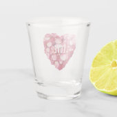 Rosa Rosenblättrige Liebe Schnapsglas (Rückseite)