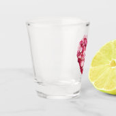 Rosa Rosenblättrige Liebe Schnapsglas (Links)