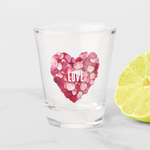 Rosa Rosenblättrige Liebe Schnapsglas