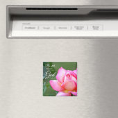 Rosa Rosenbllossom noch Psalm 46:10 Magnet (In Situ (Geschirrspüler))