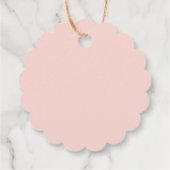 Rosa Rosenblume Erste Heilige Kommune Geschenkanhänger (Rückseite)