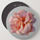 Rosa Rosenblüte Button (Vorne & Hinten)