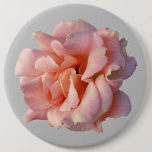 Rosa Rosenblüte Button (Vorderseite)