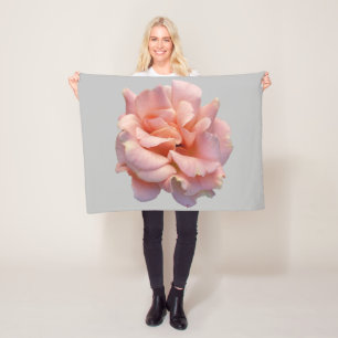 Rosa Rosenblüte Fleecedecke