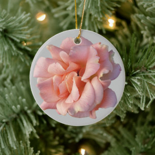 Rosa Rosenblüte Keramik Ornament