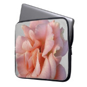 Rosa Rosenblüte Laptopschutzhülle (Vorderseite Links)