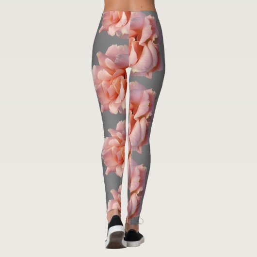 Rosa Rosenblüte Leggings (Rückseite)