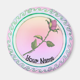 Rosa Rosenblüte Magnet