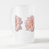 Rosa Rosenblüte Mattglas Bierglas (Vorderseite Links)