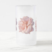 Rosa Rosenblüte Mattglas Bierglas (Mittel)
