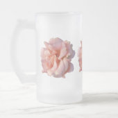 Rosa Rosenblüte Mattglas Bierglas (Links)