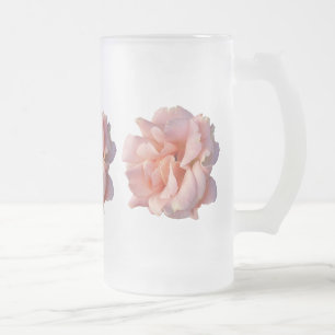 Rosa Rosenblüte Mattglas Bierglas