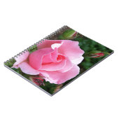 Rosa Rosenblüte Notizblock (Linke Seite)