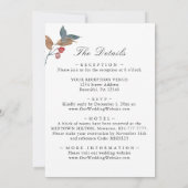 Rosa Rosenblüten in einer Christlichen Hochzeit Einladung (Rückseite)