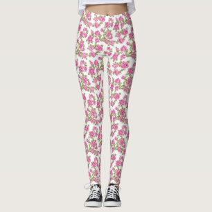 Rosa Rosenblüten Leggings