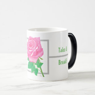 Rosa Rosenblüten-Morphing-Tasse Verwandlungstasse