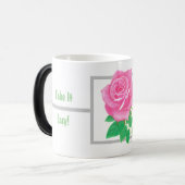 Rosa Rosenblüten-Morphing-Tasse Verwandlungstasse (Vorderseite Links)