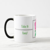 Rosa Rosenblüten-Morphing-Tasse Verwandlungstasse (Links)