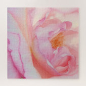 Rosa Rosenblütendesign Puzzle (Horizontal)