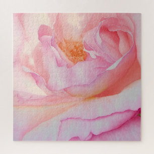 Rosa Rosenblütendesign Puzzle
