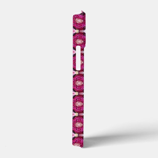 Rosa Rosenblütenmuster Case-Mate iPhone Hülle (Rückseite / Rechts)