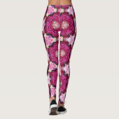 Rosa Rosenblütenmuster Leggings (Rückseite)