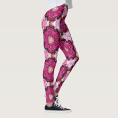 Rosa Rosenblütenmuster Leggings (Rechts)