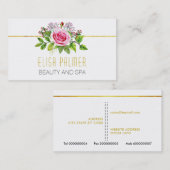 Rosa Rosenblütenstrauch Visitenkarte (Vorne/Hinten)