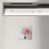 Rosa Rosenbouquet Perlen-Spitze Romantisch Magnet (In Situ (Geschirrspüler))