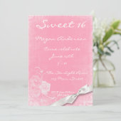 Rosa Rosenbraun Einladung (Stehend Vorderseite)