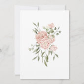 rosa Rosenbraun geometrischer Rahmen Save The Date (Rückseite)