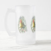 Rosa Rosenbude Mattglas Bierglas (Links)