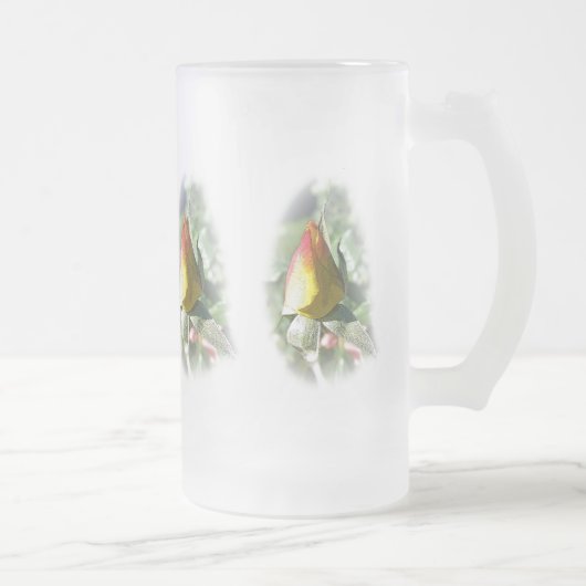 Rosa Rosenbude Mattglas Bierglas (Rechts)