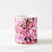 Rosa Rosenbukett Kaffeetasse (Mittel)